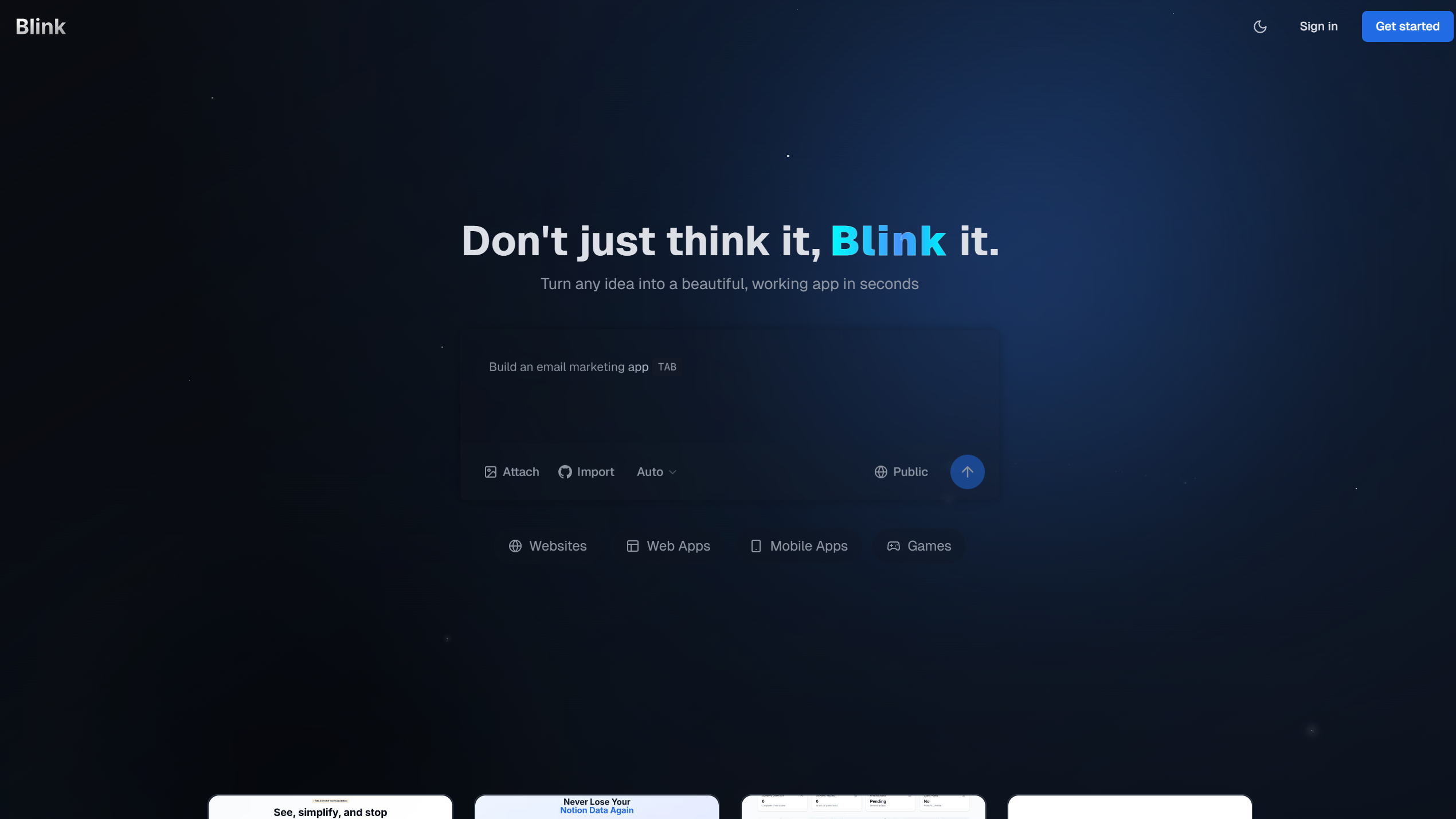 Blink preview