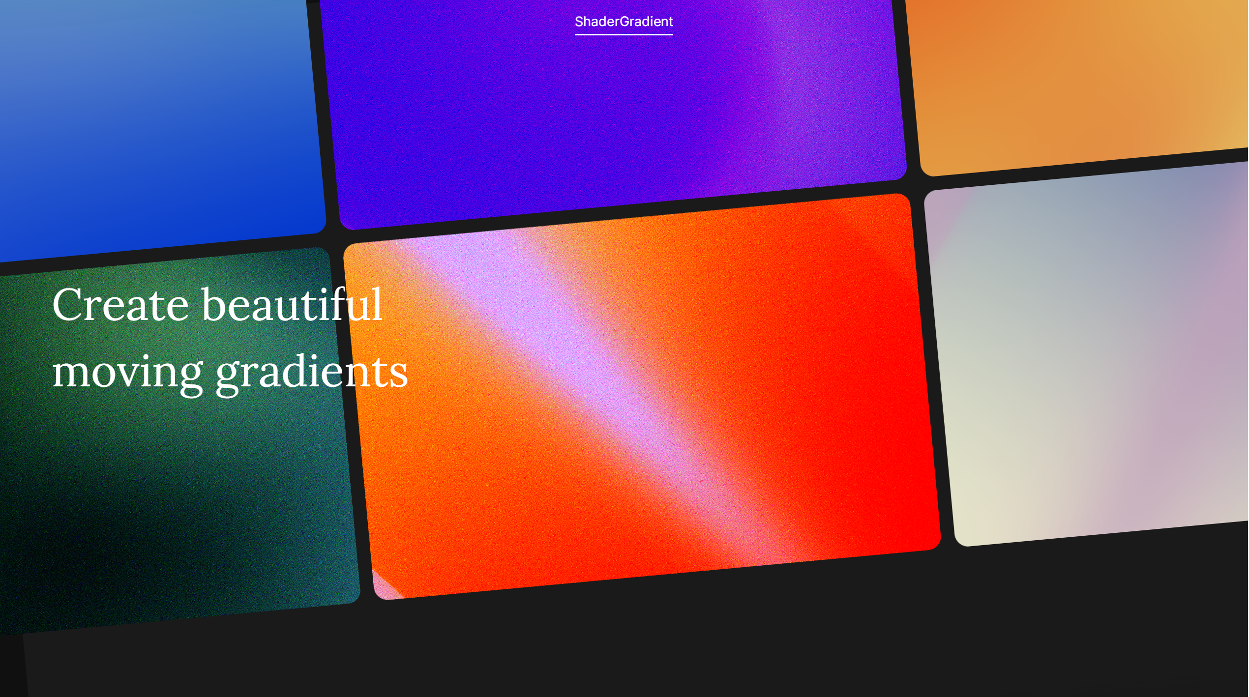 Shader Gradient preview